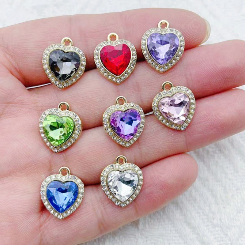 Jewelry Making Diy - Pendentif en forme de cœur incrusté