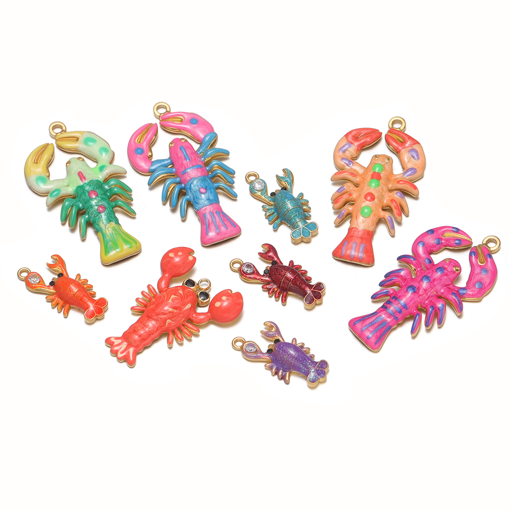 Jewelry Making 4 Year Old - 4 Breloques Pendentifs Homard en Acier