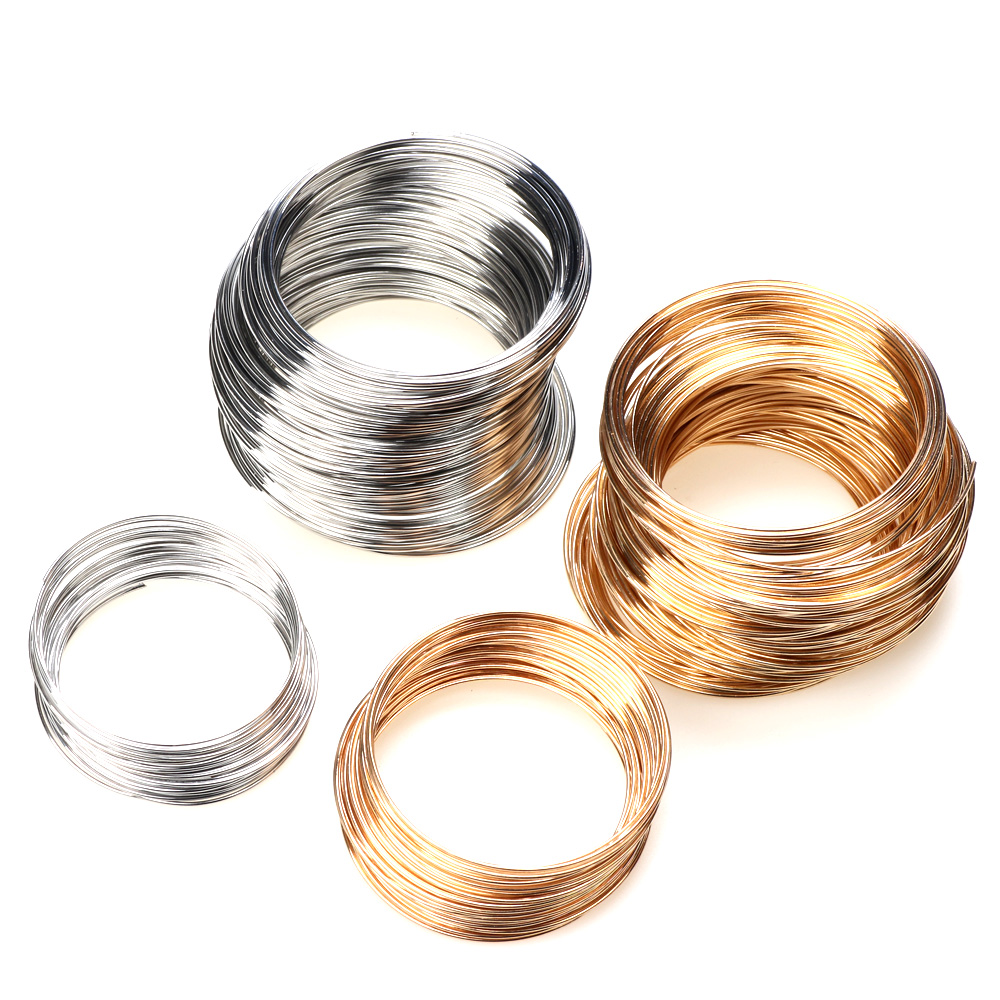 Memory Wire Bracelet - Fil à mémoire d'or Rhodium/KC, 0.8MM