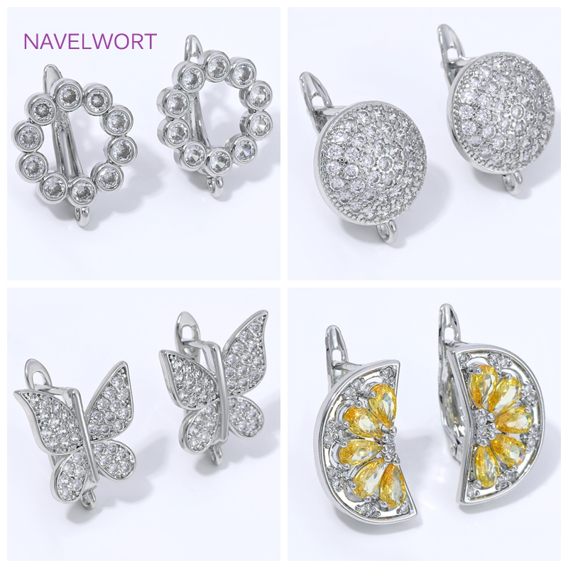 Jewelry Making Designs - Crochets d'oreilles en forme d'éventail plaqués
