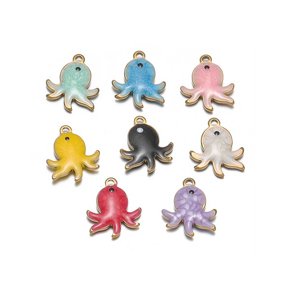 Jewelry Making 4 Year Old - Breloques poulpe mignonnes en acier inoxydable,