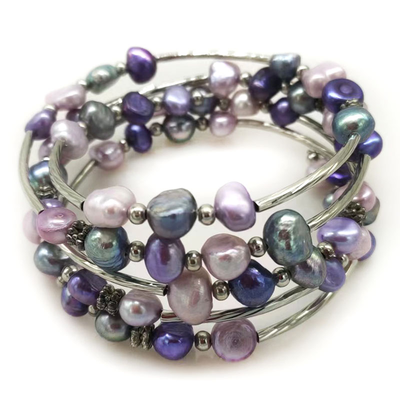 Bracelet en perles baroques na - Memory Wire Bracelet avis et prix
