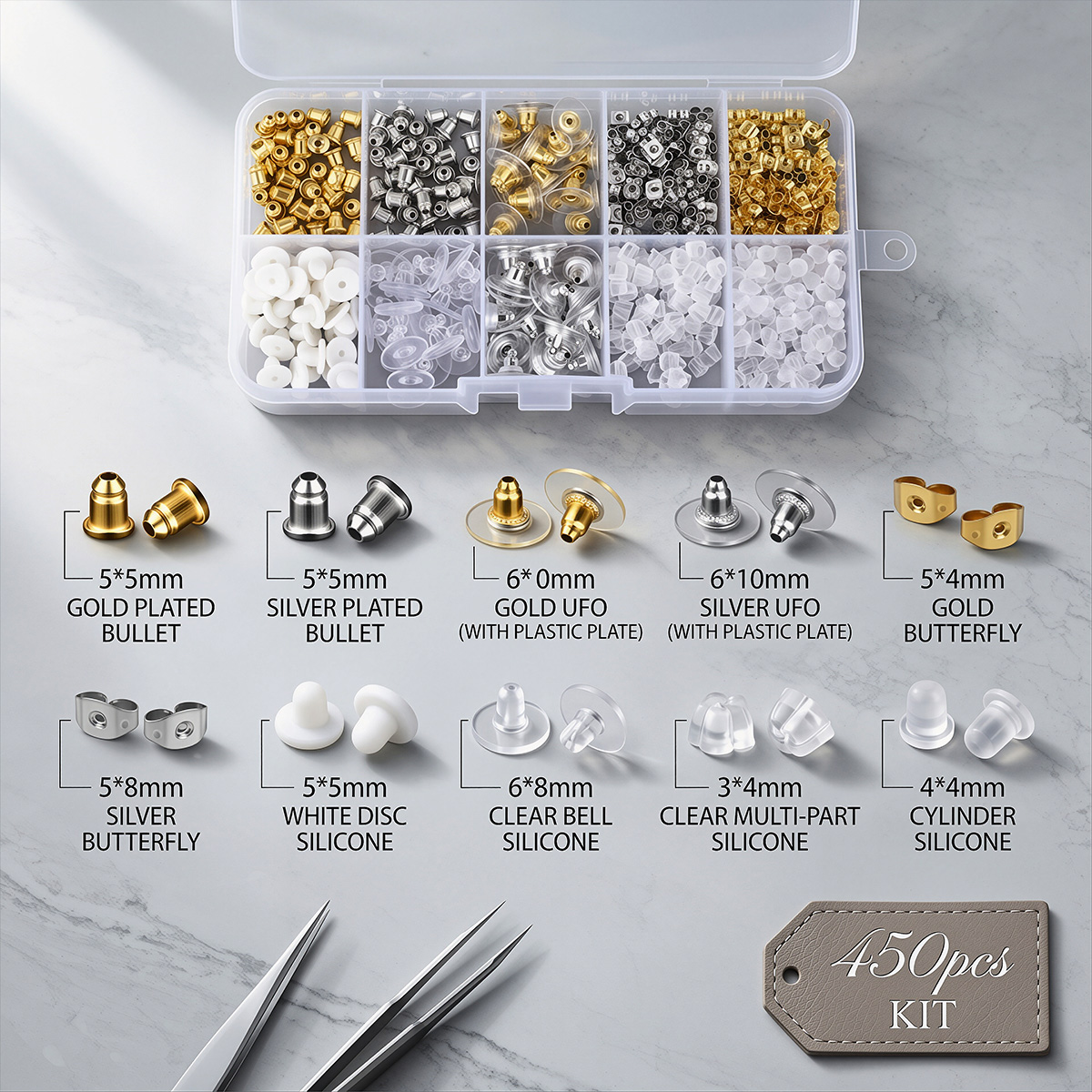 450 pièces de fermoirs pour bo - Jewelry Making Organizer Box avis et prix