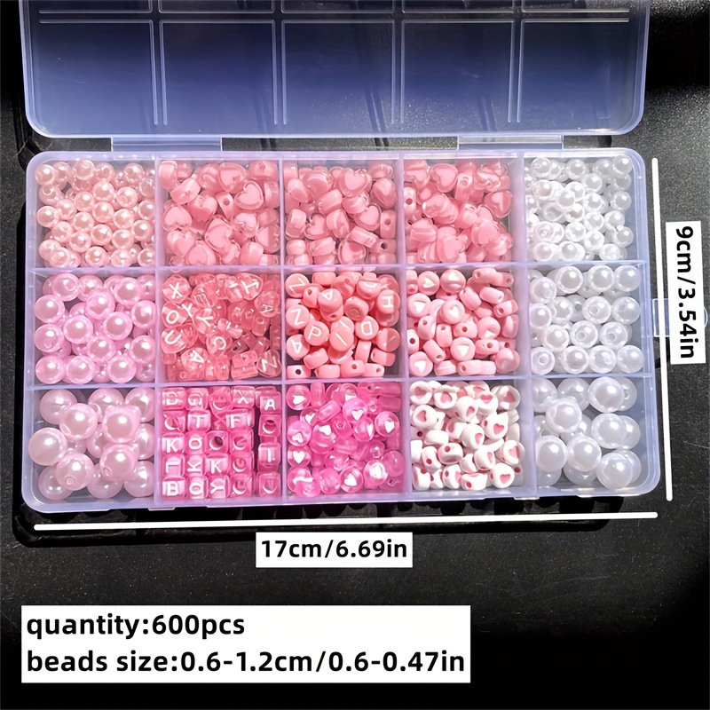 Boîte d'alphabet rose de 10 pi - Jewelry Making Organizer Box avis et prix