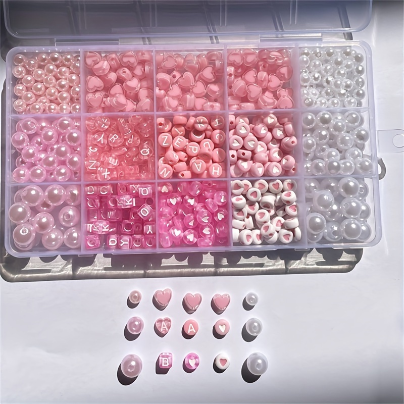 Boîte d'alphabet rose de 10 pi - Jewelry Making Organizer Box avis et prix