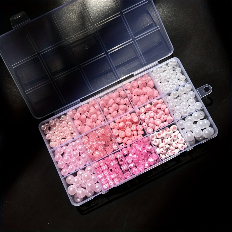 Boîte d'alphabet rose de 10 pi - Jewelry Making Organizer Box avis et prix
