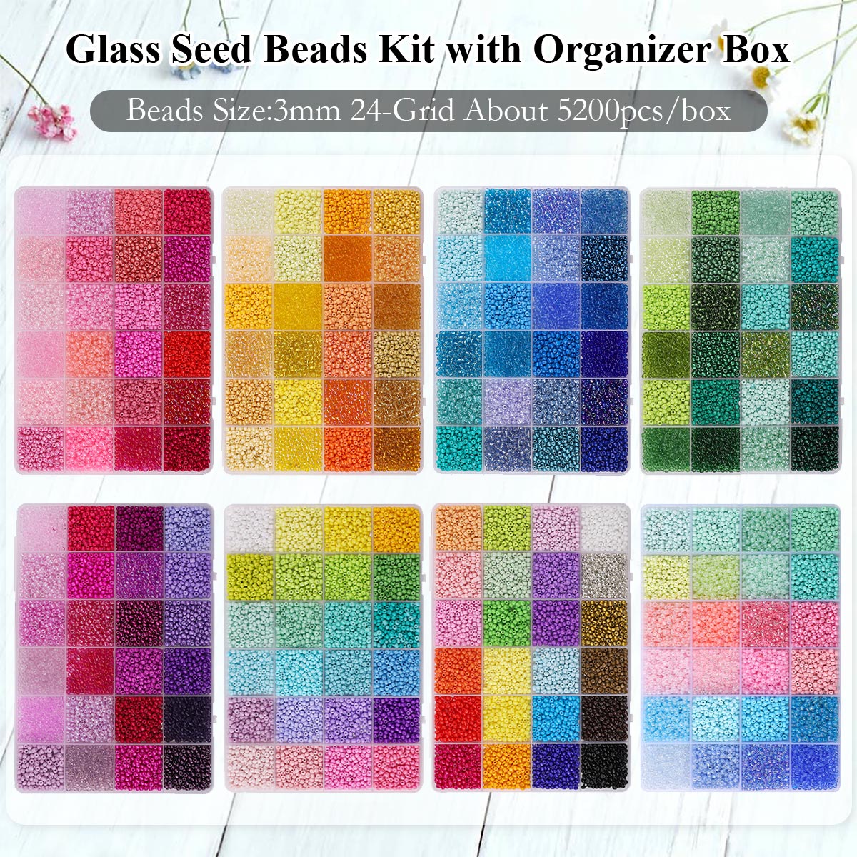 Kit de 5200 Perles de Rocaille - Jewelry Making Organizer Box avis et prix