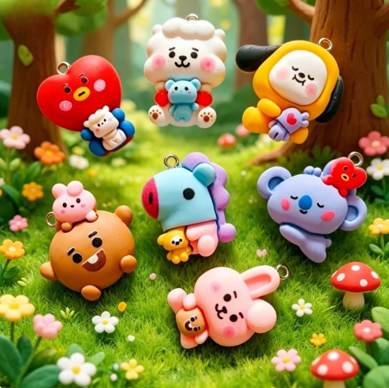 Breloques en résine BT21, 7 pi - Jewelry Making Designs avis et prix