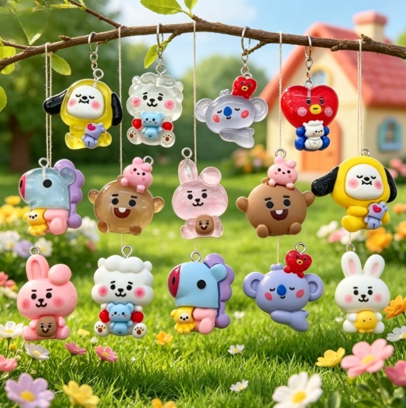 Breloques en résine BT21, 7 pi - Jewelry Making Designs avis et prix