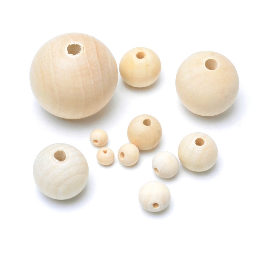 Perles rondes en bois naturel  - Jewelry Making 4 Year Old avis et prix
