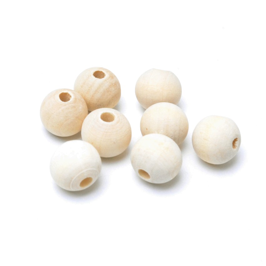Perles rondes en bois naturel  - Jewelry Making 4 Year Old avis et prix