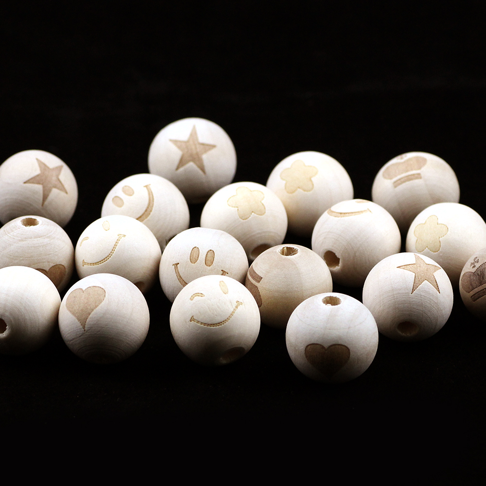 Perles rondes en bois naturel, - Jewelry Making 4 Year Old avis et prix